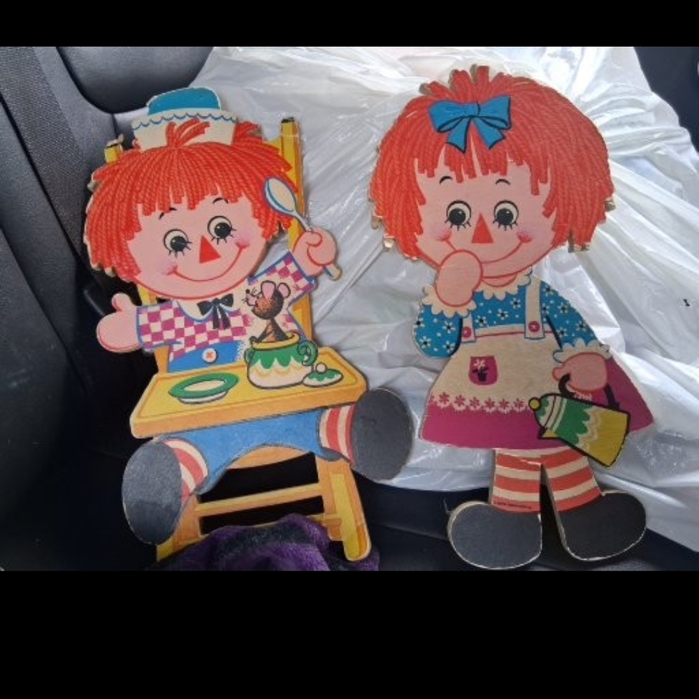 Charming Rag Doll Cutout Set with Red Hair